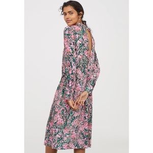 H&M Floral Calf-Length Midi Dress